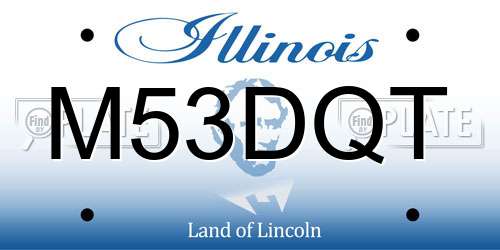 M53DQT Illinois License Plate