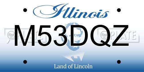 M53DQZ Illinois License Plate