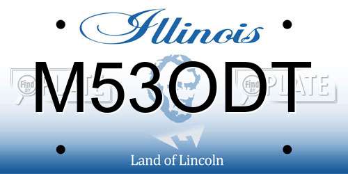 M53ODT Illinois License Plate