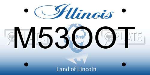 M53OOT Illinois License Plate
