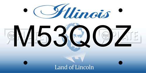 M53QOZ Illinois License Plate