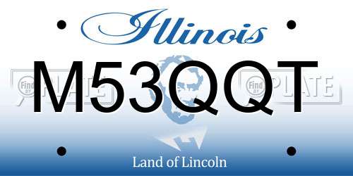 M53QQT Illinois License Plate
