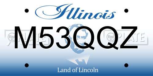 M53QQZ Illinois License Plate