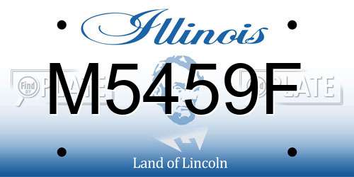 M5459F Illinois License Plate