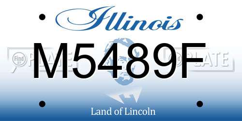 M5489F Illinois License Plate