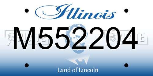 M552204 Illinois License Plate