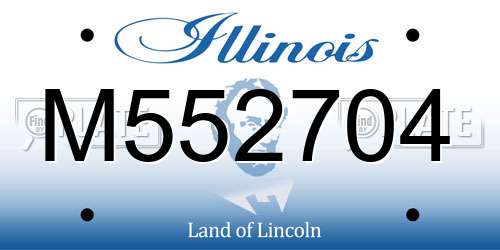M552704 Illinois License Plate