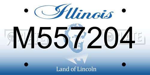 M557204 Illinois License Plate