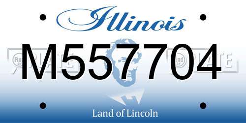 M557704 Illinois License Plate