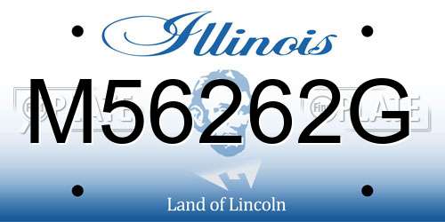 M56262G Illinois License Plate