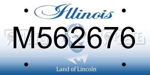 M562676 Illinois License Plate