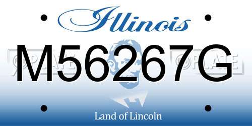 M56267G Illinois License Plate
