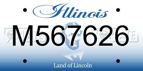 M567626 Illinois License Plate