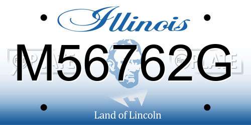 M56762G Illinois License Plate