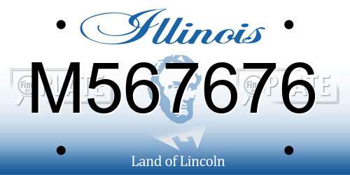 M567676 Illinois License Plate