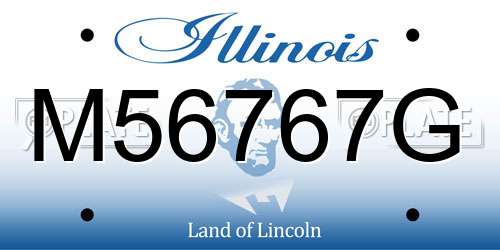 M56767G Illinois License Plate
