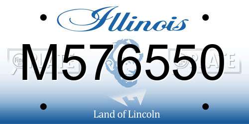M576550 Illinois License Plate