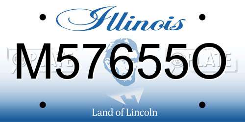 M57655O Illinois License Plate