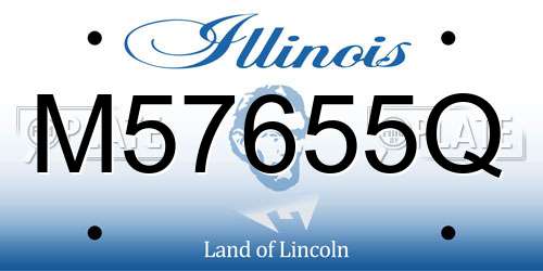 M57655Q Illinois License Plate