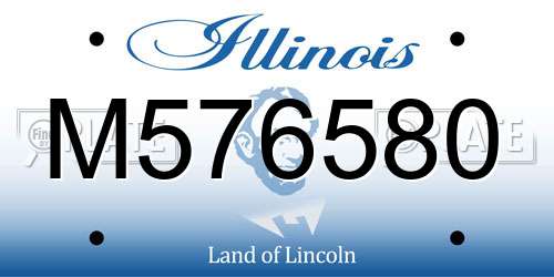 M576580 Illinois License Plate