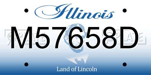 M57658D Illinois License Plate