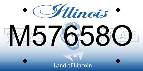 M57658O Illinois License Plate