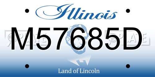 M57685D Illinois License Plate