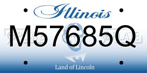 M57685Q Illinois License Plate