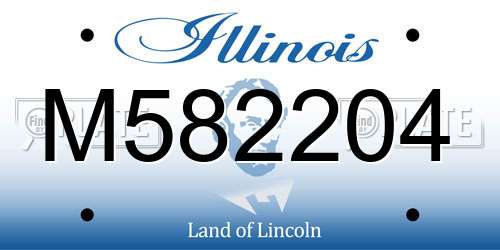 M582204 Illinois License Plate
