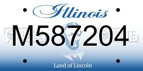 M587204 Illinois License Plate