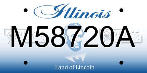 M58720A Illinois License Plate
