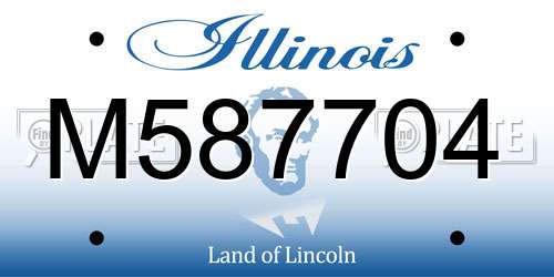 M587704 Illinois License Plate