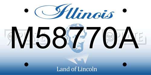 M58770A Illinois License Plate