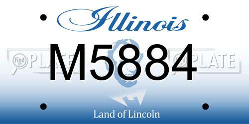 M5884 Illinois License Plate