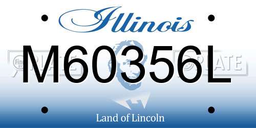 M60356L Illinois License Plate