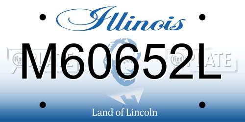 M60652L Illinois License Plate