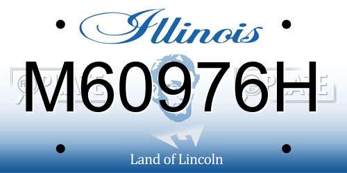 M60976H Illinois License Plate