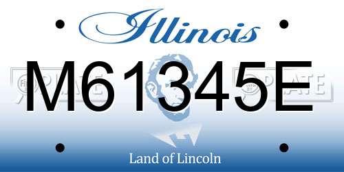 M61345E Illinois License Plate