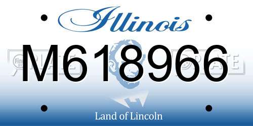 M618966 Illinois License Plate