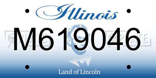M619046 Illinois License Plate