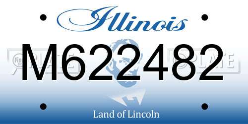 M622482 Illinois License Plate
