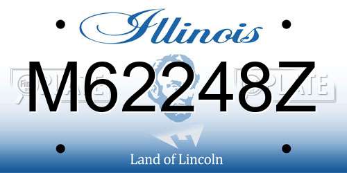 M62248Z Illinois License Plate