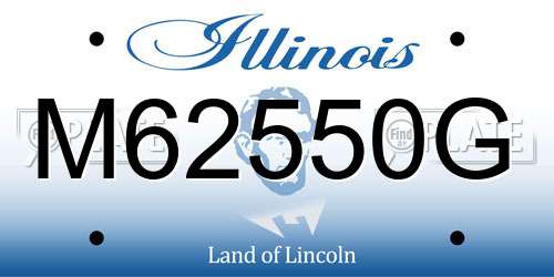 M62550G Illinois License Plate