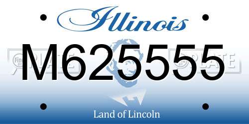 M625555 Illinois License Plate