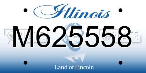 M625558 Illinois License Plate
