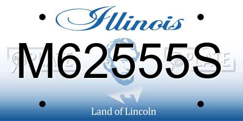 M62555S Illinois License Plate