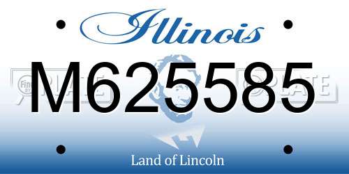M625585 Illinois License Plate