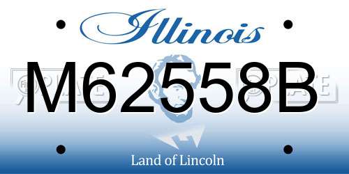 M62558B Illinois License Plate