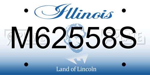 M62558S Illinois License Plate