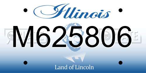 M625806 Illinois License Plate